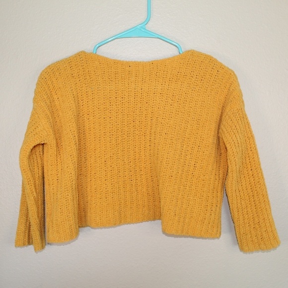 Art Class Girl’s Mustard Colored Chenille Knitted Soft Sweater - Size XS - Picture 3 of 6
